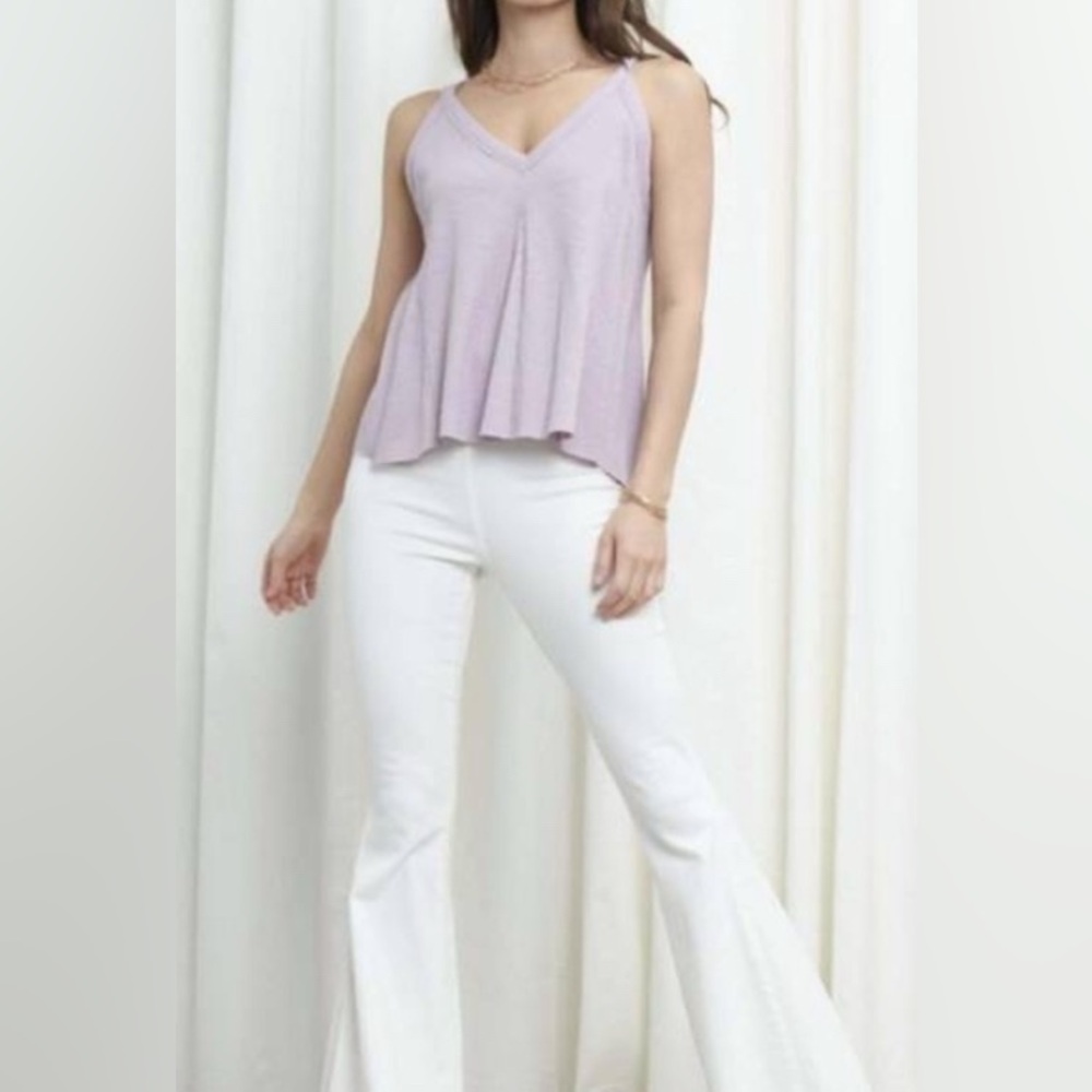 NWT Newberry Kustom White Jeans, Elastic Waist Size Small Flare Legs Bell Bottom